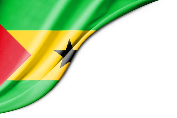 Bandeira São Tomé Príncipe Ilustração Com Espaço Fundo Branco Para — Fotografia de Stock
