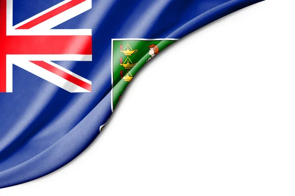 British Virgin Islands Flag Illustration White Background Space Text Close Stockfoto