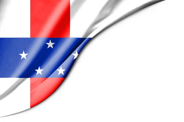 Netherlands Antilles Flag Illustration White Background Space Text Close View — Foto Stock