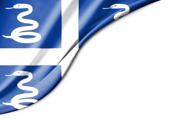 Bandera Martinica Ilustración Con Espacio Fondo Blanco Para Texto Vista — Foto de Stock