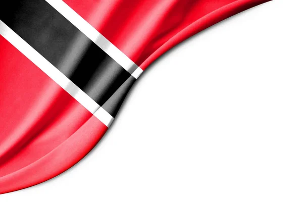Trinidad Och Tobago Flagga Illustration Med Vit Bakgrund Utrymme För — Stockfoto