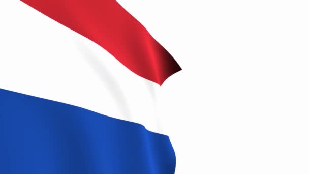 Hollanda Bayrağı Videosu Hollanda Bayrağı Yavaş Hareket Videosu Ulusal Bayrak — Stok video