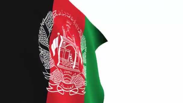 Afganistan Bayrağı Videosu Afganistan Bayrağı Yavaş Hareket Videosu Ulusal Bayrak — Stok video