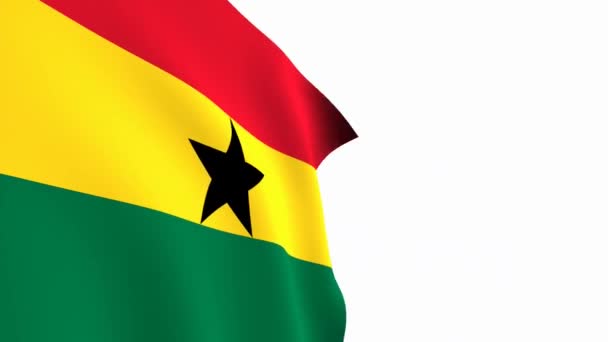 Flaggenvideo Aus Ghana Ghana Flagge Slow Motion Video Die Nationalflagge — Stockvideo