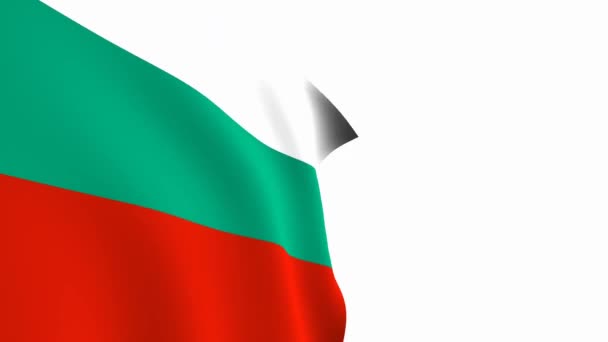 Bulgaristan Bayrak Videosu Bulgaristan Bayrağı Yavaş Hareket Videosu Ulusal Bayrak — Stok video