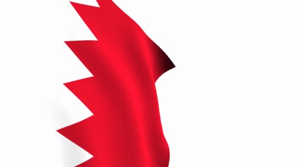 Bandera Bahréin Bandera Bahrein Slow Motion Video Bandera Nacional Ondeando — Vídeo de stock