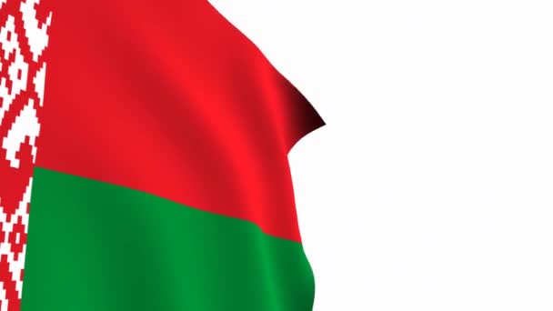 Biélorussie Drapeau Vidéo Vidéo Belarus Flag Slow Motion Drapeau National — Video