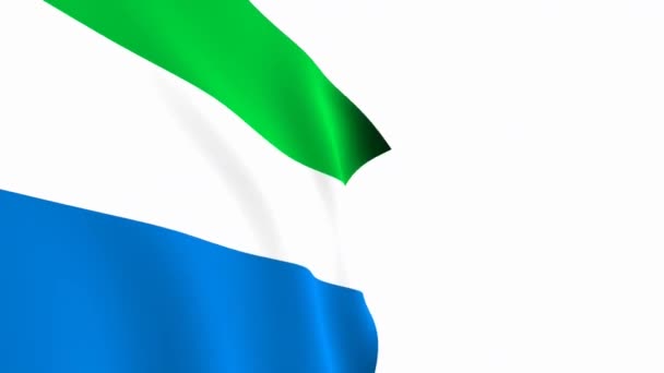 Video Della Bandiera Della Sierra Leone Sierra Leone Bandiera Lento — Video Stock