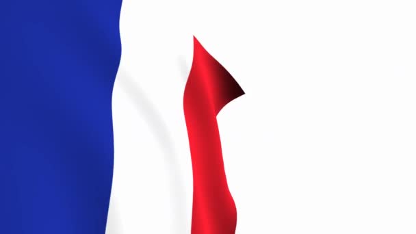Francia Bandiera Video Francia Bandiera Slow Motion Video Bandiera Nazionale — Video Stock