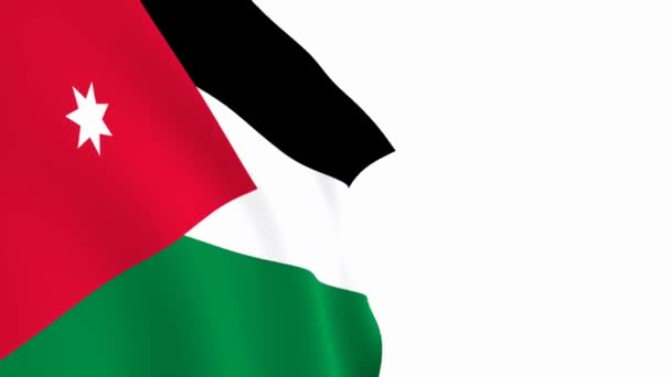 Vidéo Drapeau Jordanie Vidéo Jordan Flag Slow Motion Drapeau National — Video