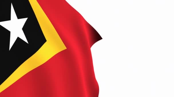 Vídeo Bandeira Timor Leste Timor Leste Bandeira Slow Motion Vídeo — Vídeo de Stock