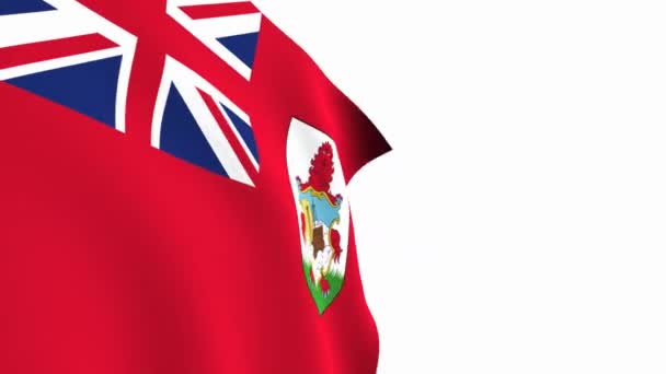 Vídeo Bandeira Das Bermudas Bermuda Bandeira Slow Motion Vídeo Bandeira — Vídeo de Stock