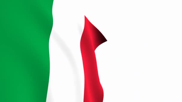 Italien Fahnenvideo Italien Flagge Slow Motion Video Die Nationalflagge Flattert — Stockvideo