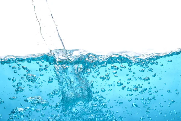 Superficie Dell Acqua Sfondo Bianco Movimento Vista Vicino — Foto Stock