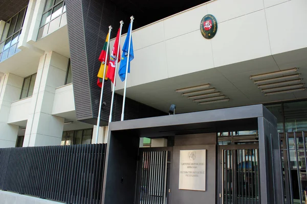 Moskova 'daki Litvanya Cumhuriyeti Büyükelçiliği binası. Adres: Borisoglebsky Yolu, 8, Moskova, Rusya.