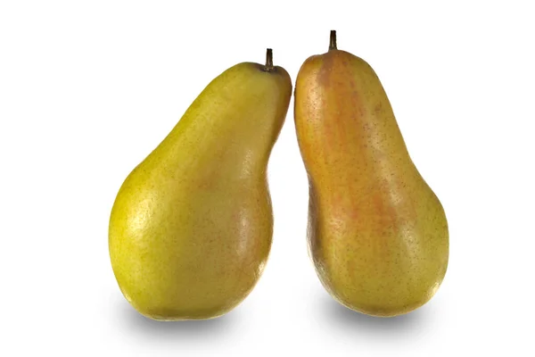 Two Ripe Pears Still Life White Isolated Items — Stock Photo, Image