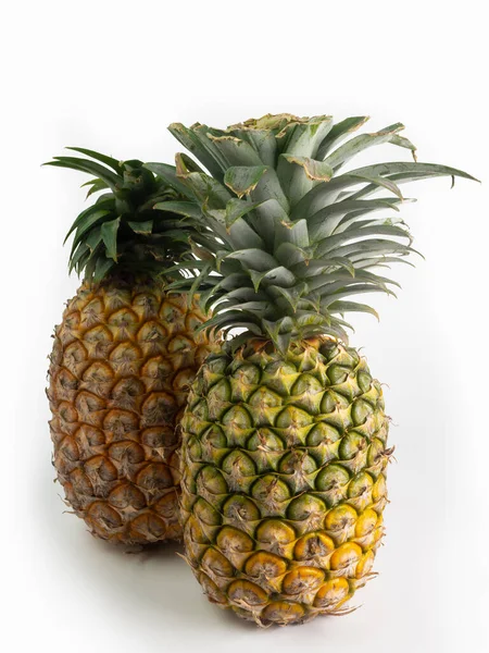 Reife Ananas Isoliert Auf Weißem Hintergrund Gesunde Ernährung — Stockfoto