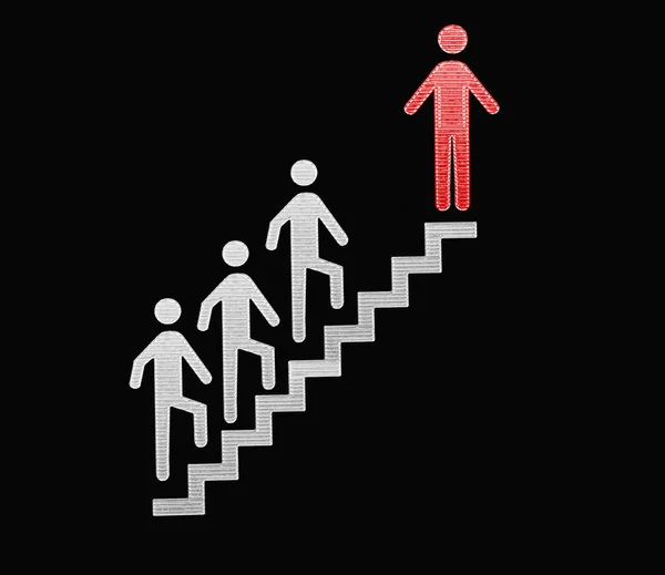 Πάνω Σύμβολο Λογικά Περπατώντας Στις Σκάλες Σύμβολο Καριέρας Επίπεδο Σχέδιο — Φωτογραφία Αρχείου