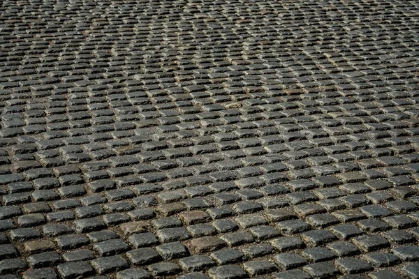Islak Kaldırım Taşlarının Pürüzlü Dokusu Eski Ara Sokak Cobble Stones — Stok fotoğraf