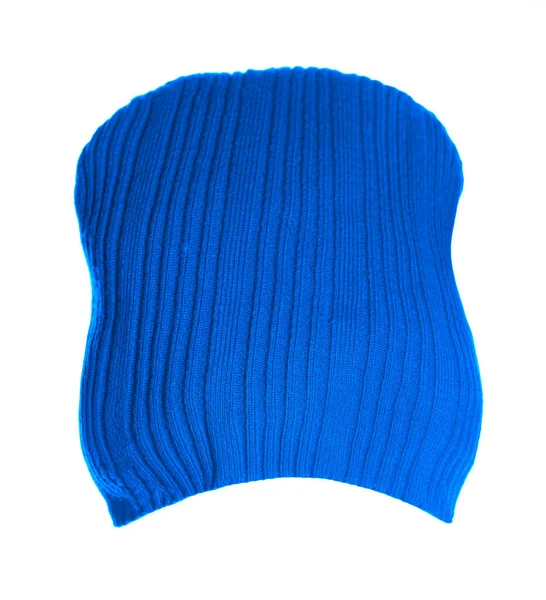 冬季针织帽子 白色背景隔离 白色背景下的Unisex Beanie — 图库照片