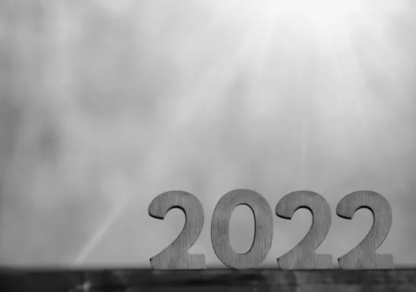 Nytt 2022 Isolerad Bakgrund God Jul Och Gott Nytt Semester — Stockfoto