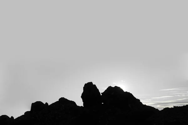 Krásný Kouzelný Východ Slunce Nad Slunnou Horou Příroda Pozadí Hory — Stock fotografie