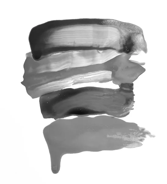 抽象的な水彩ブラシストロークの背景を描いた テクスチャペーパー コレクション 白い背景に隔離されている 油絵具ブラシストローク — ストック写真