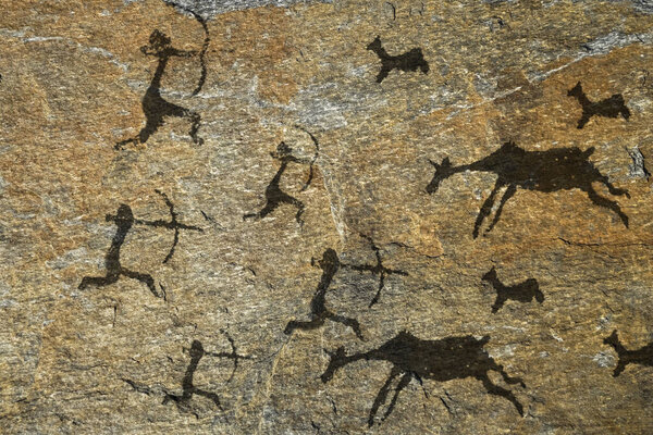 Satukunda Rock Paintings. Just 24 km fom Bhopal, Satkunda has around 5000 year old rock art. Contemporary in quality and age the world Heritage site of Bhim Baithika in the east of Bhopal.