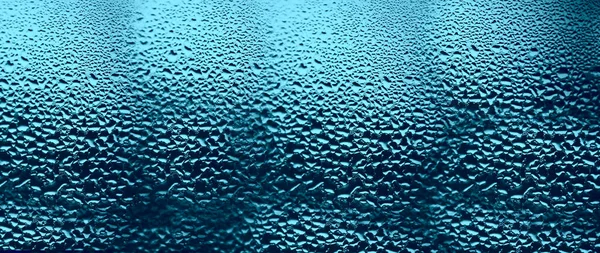 Krople Deszczu Szybę Okienną Szare Niebo Tło — Zdjęcie stockowe