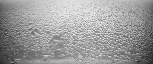 Rain Drops Window Glass Gray Sky Backdrop — Stock Photo, Image