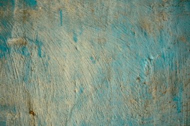 Binanın mavi duvarı. Sert alçı yüzeyi. Soyut arkaplan.