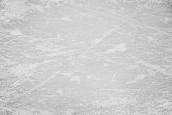 Close Ice Texture Outdoor Natural Rink Ice Skate Scratches Close — Foto Stock