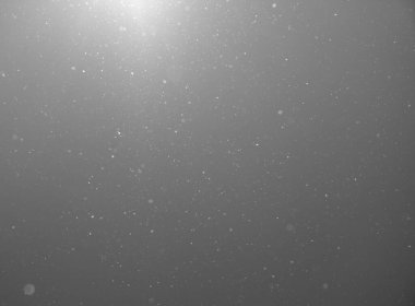 Dark glitter colorful lights background. light in black background. Dust in the space. real dust particles or snowflakes floating in air over black background with day light