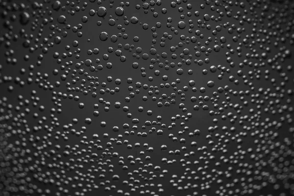 Wassertropfen Auf Glas Regentropfen Abstrakter Hintergrund Von Regenwassertropfen Auf Reflektierender — Stockfoto