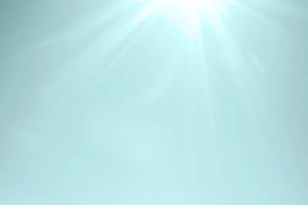 Parlak Mavi Gökyüzü Güneş Işınlarıyla Parlayan Güneş Gökyüzünde Güneş Doğa — Stok fotoğraf