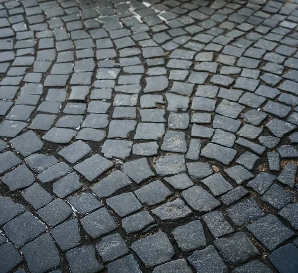 Cobbled Street Saint Petersburg Russian Federation Cobble Stone Road Lines — Stock Photo, Image