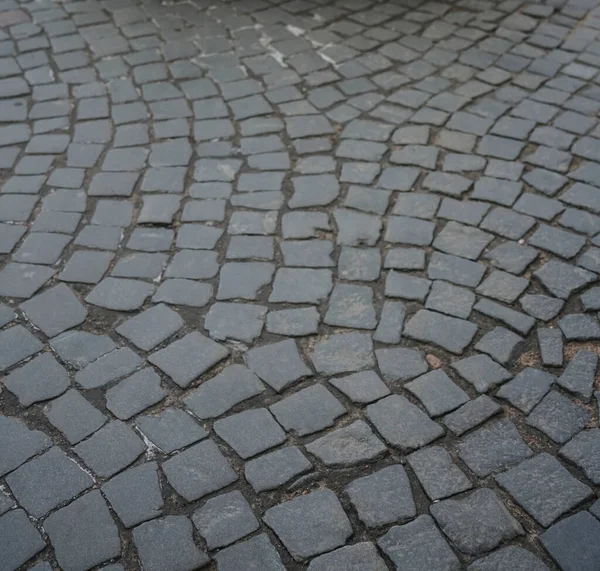 Cobbled Street Saint Petersburg Russian Federation Cobble Stone Road Lines — Stock Photo, Image