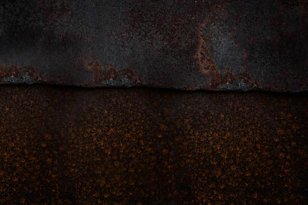 Placa Metal Oxidado Con Una Costura Fondo Oxidado Textura Metal —  Fotos de Stock