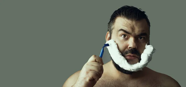 수염을 덥수룩하게 사람의 — 스톡 사진