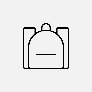 Sırt çantası satır simgesi tasarımı kavramı 