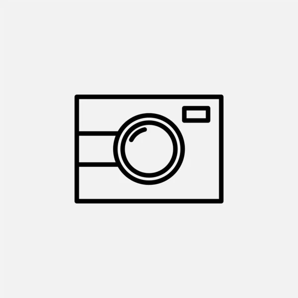 カメラ デジカムラインアイコンのデザインコンセプト — ストックベクタ