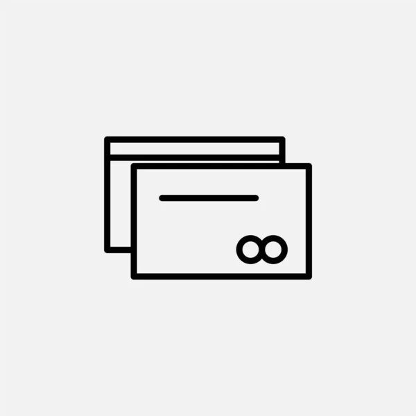 Concepto Diseño Icono Línea Tarjeta Crédito — Vector de stock