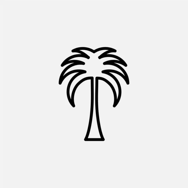 棕榈树水果线图标设计理念 — 图库矢量图片