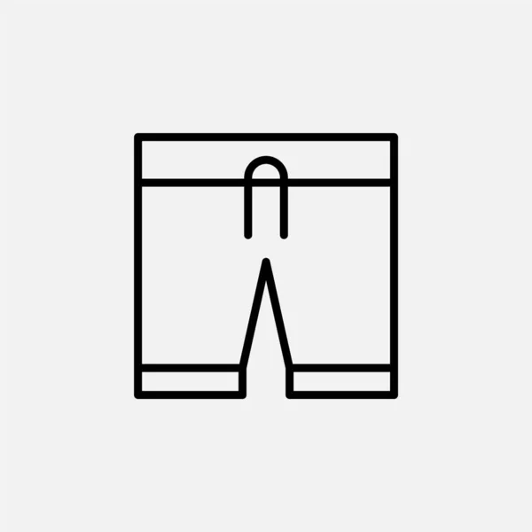 Concepto Diseño Iconos Línea Shorts — Archivo Imágenes Vectoriales