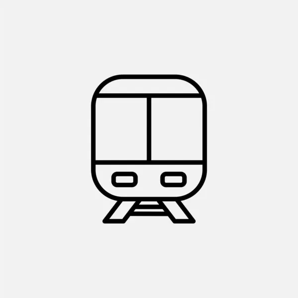 Tren Concepto Diseño Iconos Línea Locomotora — Archivo Imágenes Vectoriales