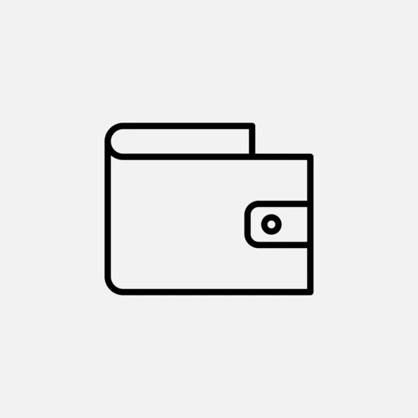 Wallet Savings Line Icon Design Concept — 스톡 벡터