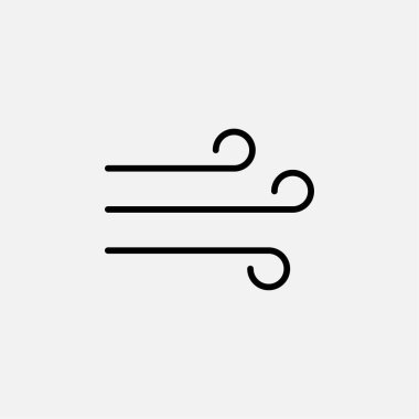 Hava, rüzgar çizgisi simgesi tasarım kavramı 