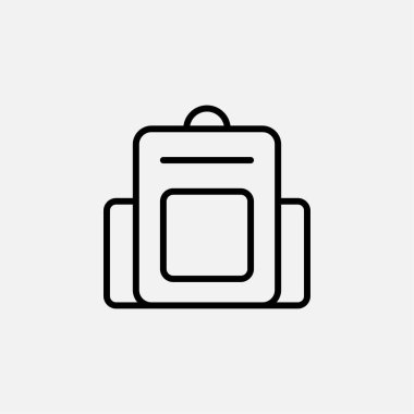 Sırt çantası satır simgesi tasarımı kavramı