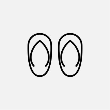 Sandalet, terlik çizgisi simgesi tasarımı konsepti 