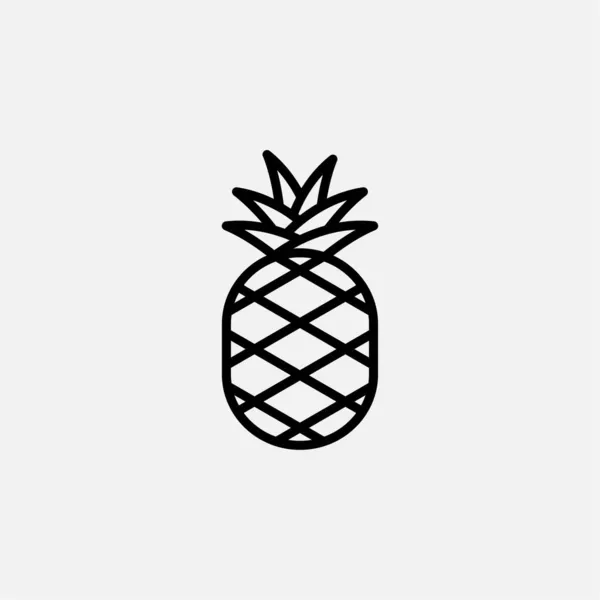 Design Konzept Der Ananas Linie — Stockvektor